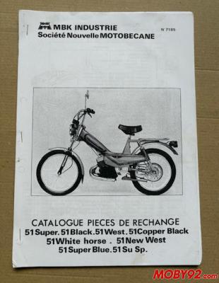 Catalogue des pieces motobineuse 51 MBK west new west