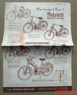 Publicit&eacute; ancienne motobecane 1957