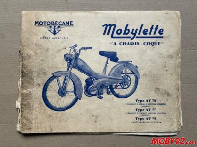 Catalogue pieces d&eacute;tach&eacute;es motobecane av75 77 78
