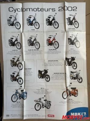 Pub cyclomoteur mbk affiche gamme cyclomoteur 2002