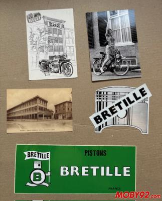 lot carte postale autocollants piston bretille usine terrot dijon solex oto