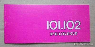 Livret d'entretien peugeot 101 102