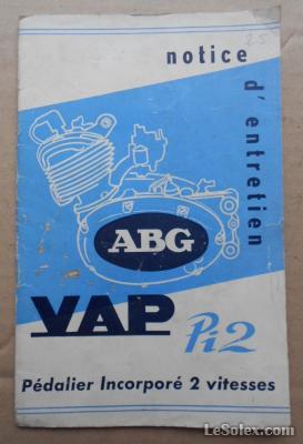 Notice livret entretien moteur vap Pi2