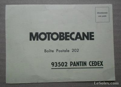 carte de garantie Motob&eacute;cane 88