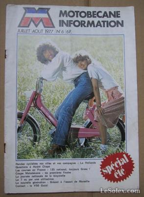 Magazine motobecane information juillet aout 1977