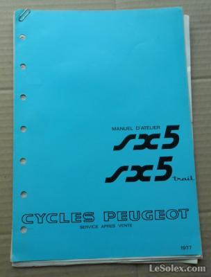 Manuel d'atelier peugeot SX5 1977