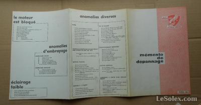 memento de depannage peugeot BB 1966