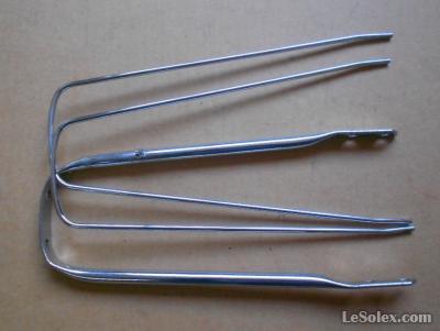 Lot arceau tringle garde boue chrom&eacute; motobecane 50