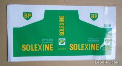 Autocollant pour bidon solexine