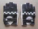 Gants cycliste ancien noir et blanc